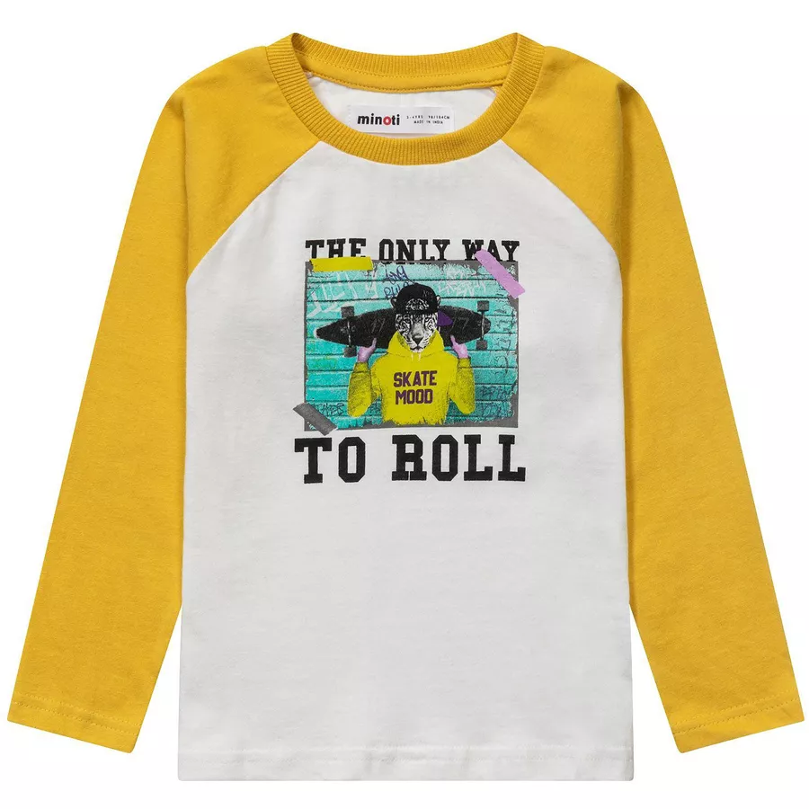 MINOTI Longsleeve CremeweißGelb
