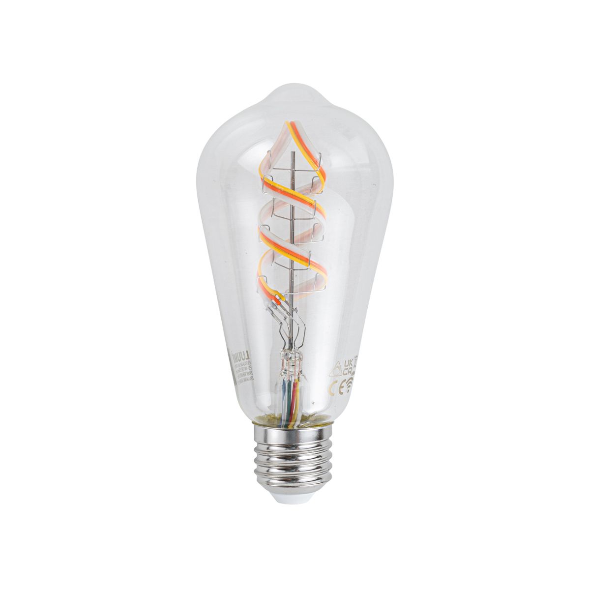 Set van 5 Smart E27 dimbare LED lampen ST64 helder RGBW 4W 250 lm 2700K