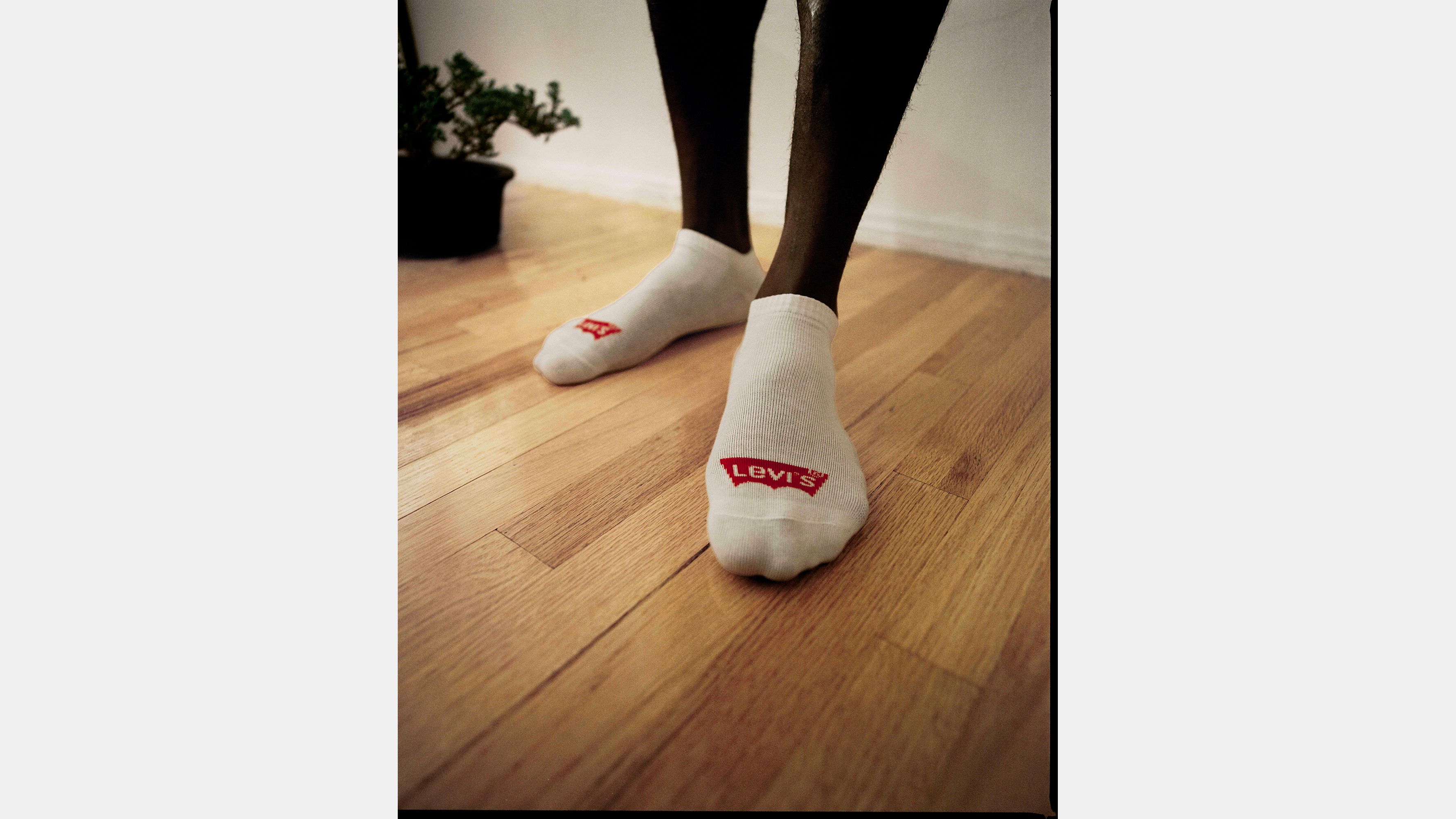 Levi's® Chaussettes basses en coton recyclé logo Batwing - Lot de 3 - White - Blanc