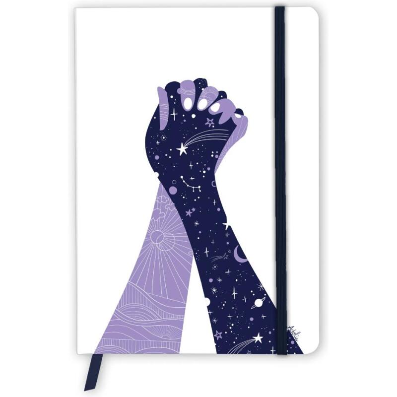 Adolie, Carnet brochure souple A5 14,8x21 cm, 128 pages, ligné, marquepage, fermeture à élastique, ass.