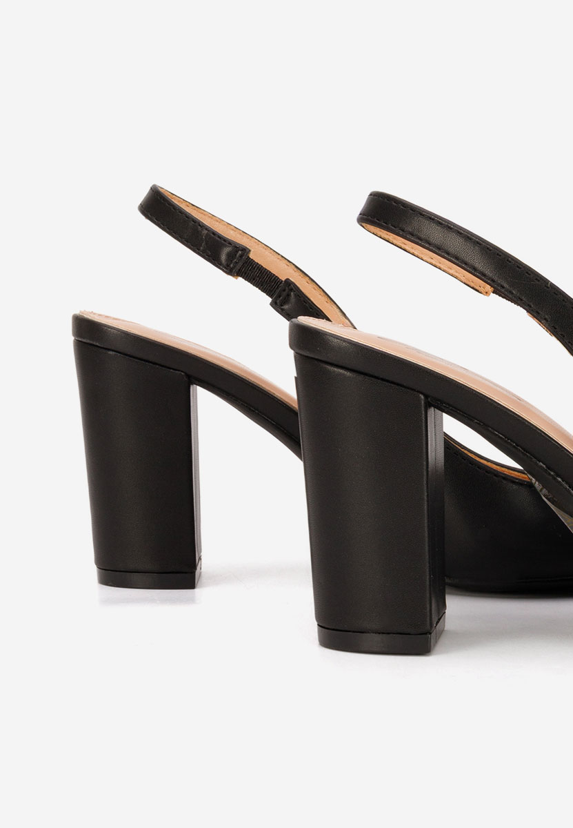 Chaussures slingback noirs Eleria