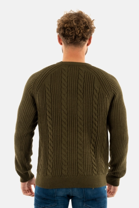 Pull hiver yes zee m853 hd00 0905 verde militare