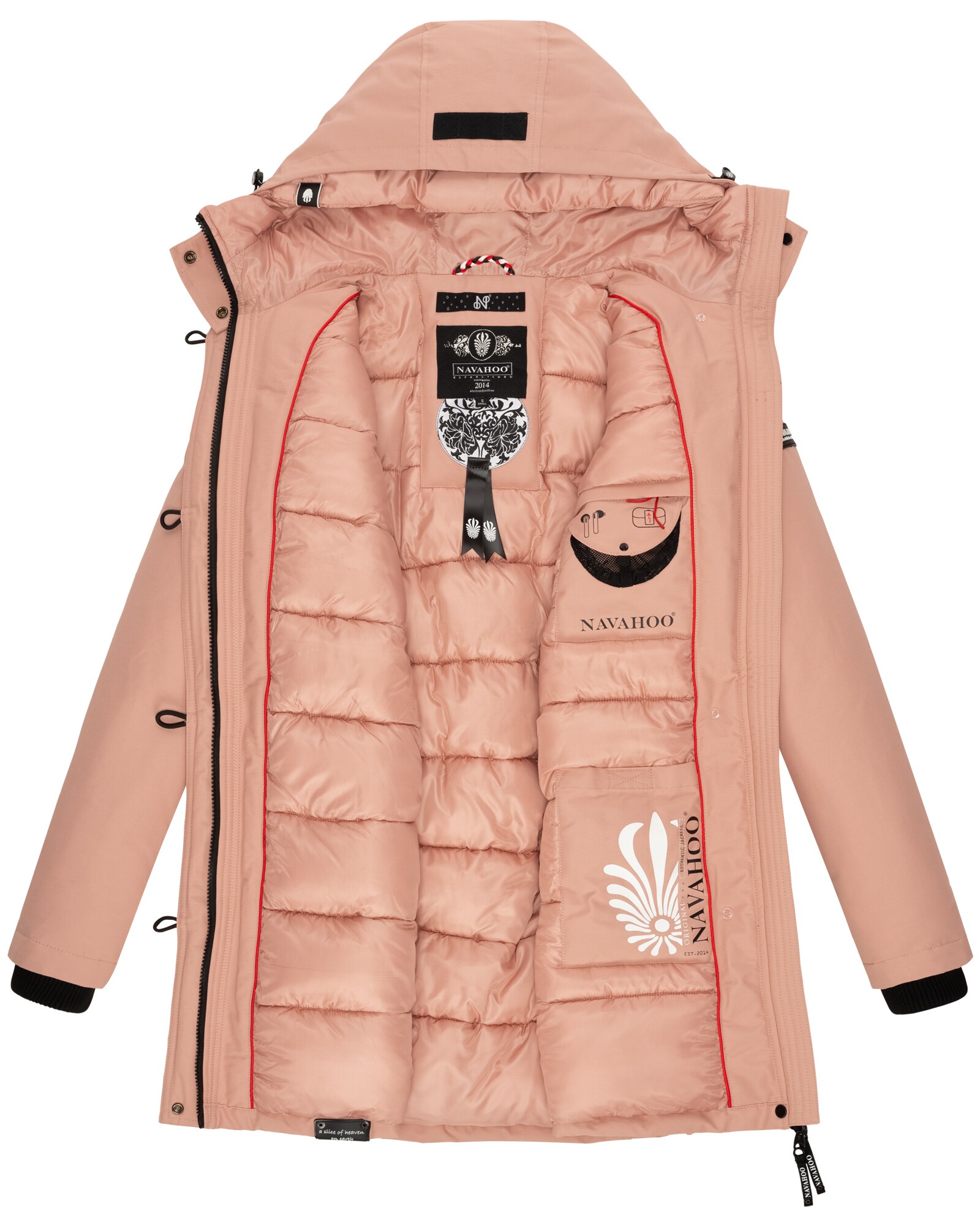 NAVAHOO Damen Winterjacke Warm gefütterter Wasserdichter Wintermantel Freezestoorm