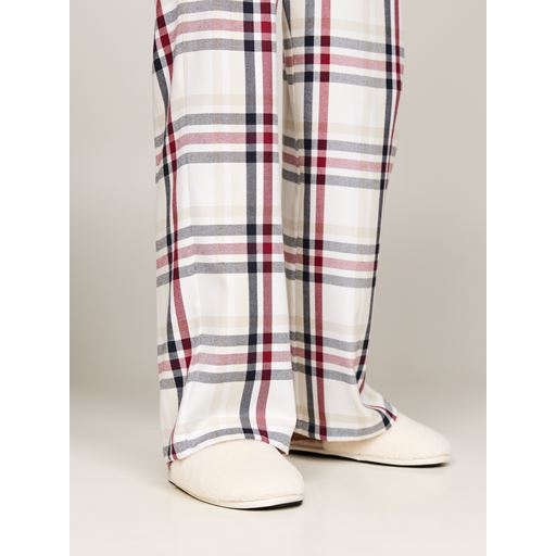 Tommy Hilfiger Gift Full Flannel Pyjamassæt, Heritage Check Ivory, L