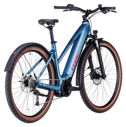 VTC Électrique Cube Nuride Hybrid Performance 625 Allroad Trapeze Shimano Alivio 9V 625 Wh 29'' Bleu Metal 2024