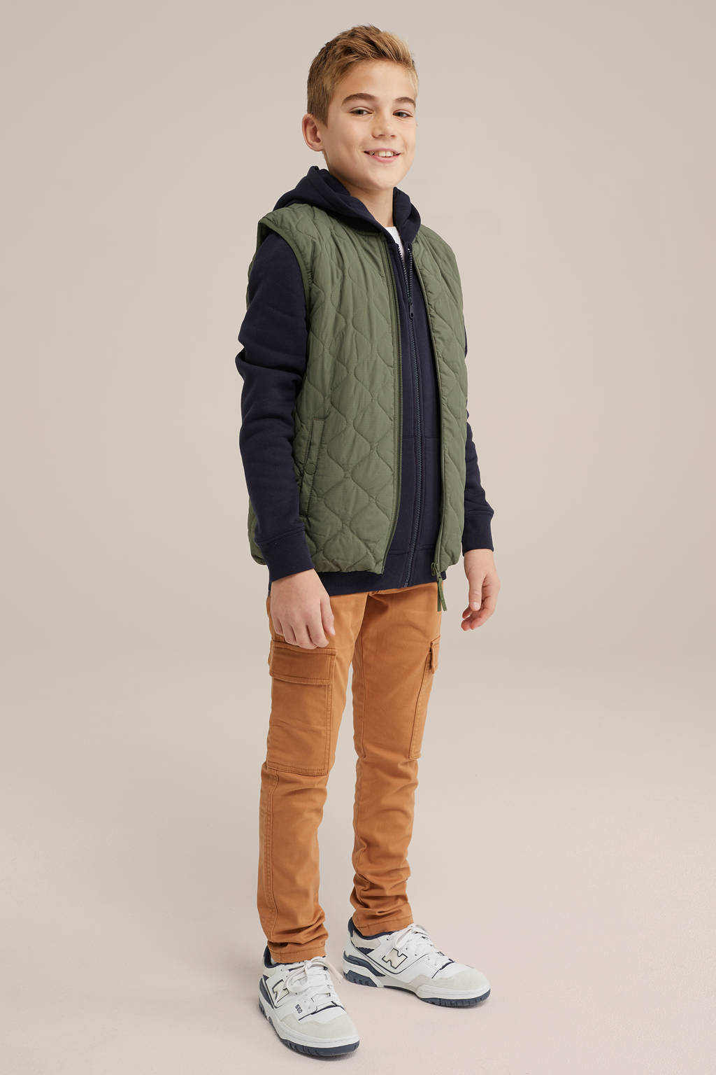 WE Fashion slim cargo broek