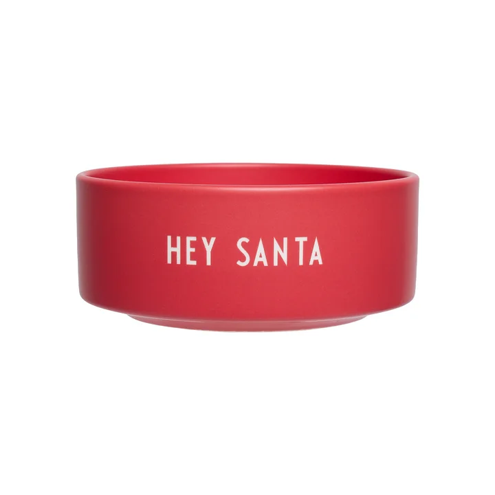 Design Letters - Snack Schale, Hey Santa / faded rose