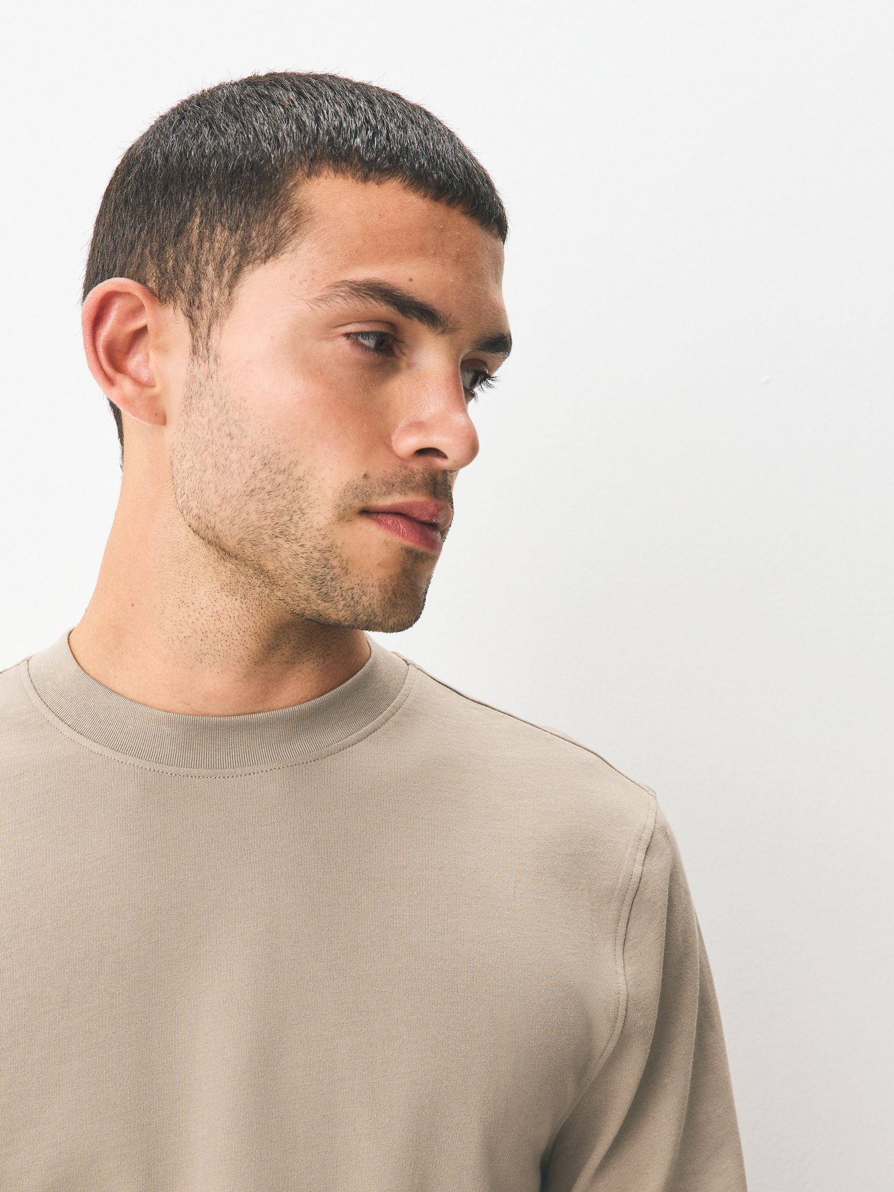 Neutraal - Dun sweatshirt met ronde hals