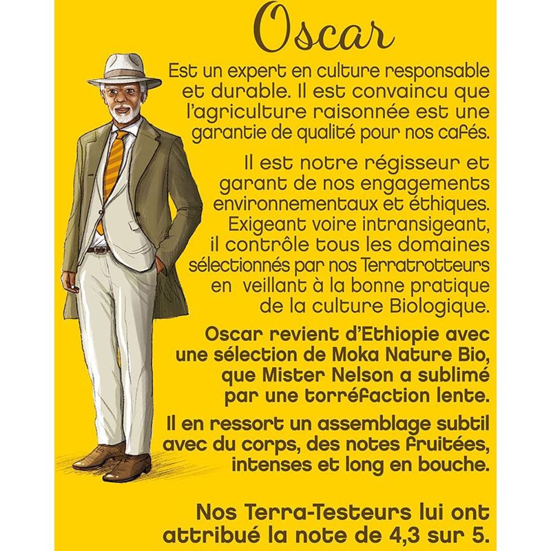 Capsules de café Terramoka Oscar Bio - Boîte distributrice de 60