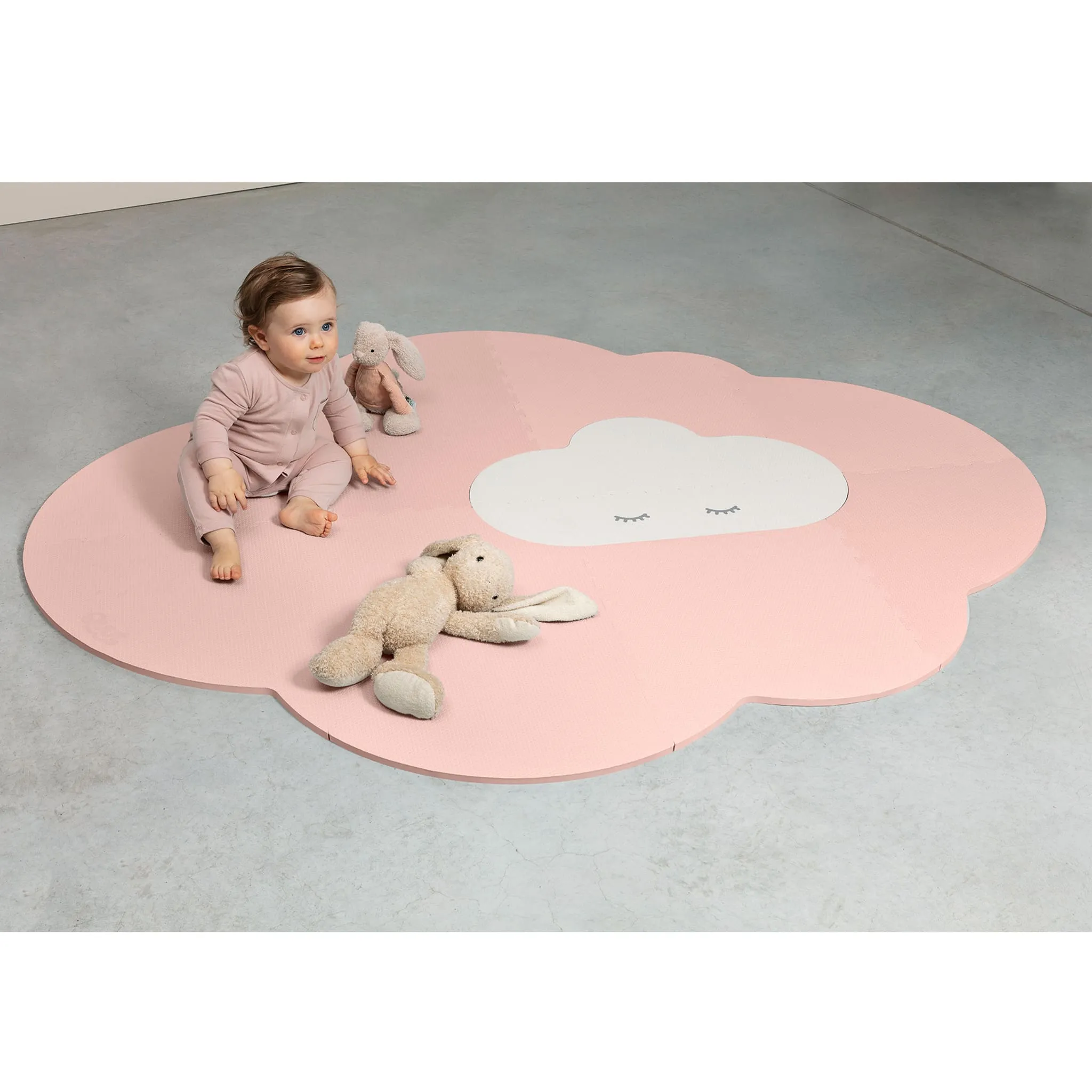 Quut Tapis de Jeu Large - Nuage Rose