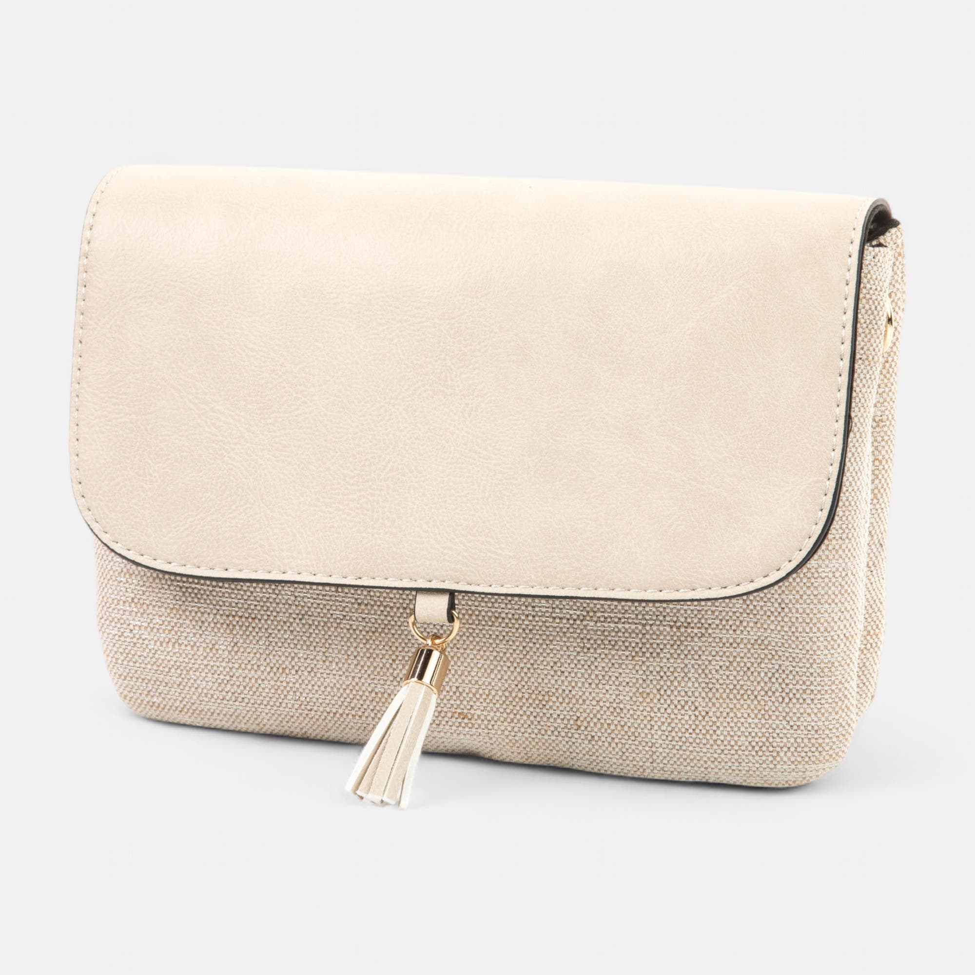 Sac bandoulière beige