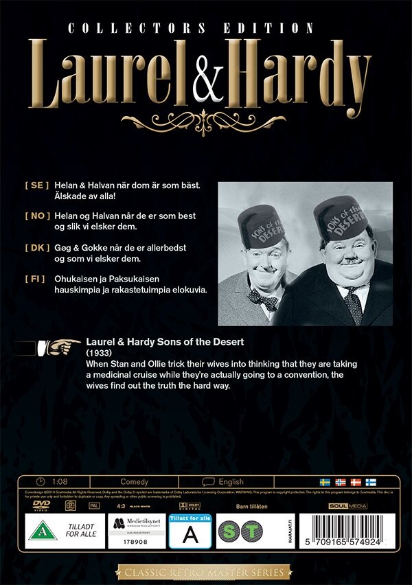 Gøg Og Gokke - Ud På Galejen / Laurel And Hardy - Sons Of The Desert - DVD