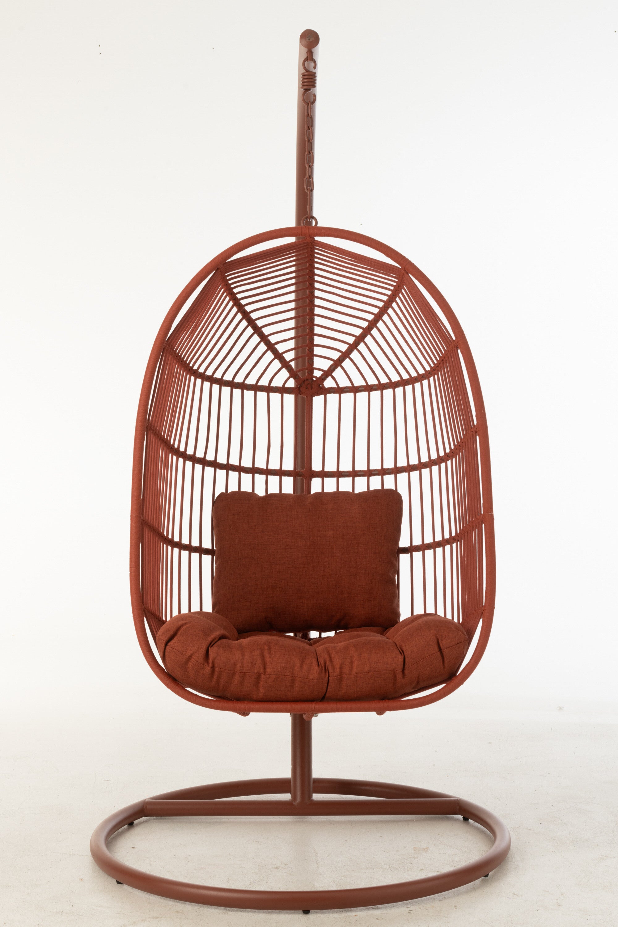 J-Line hangstoel Egga - metaal|koord - rood