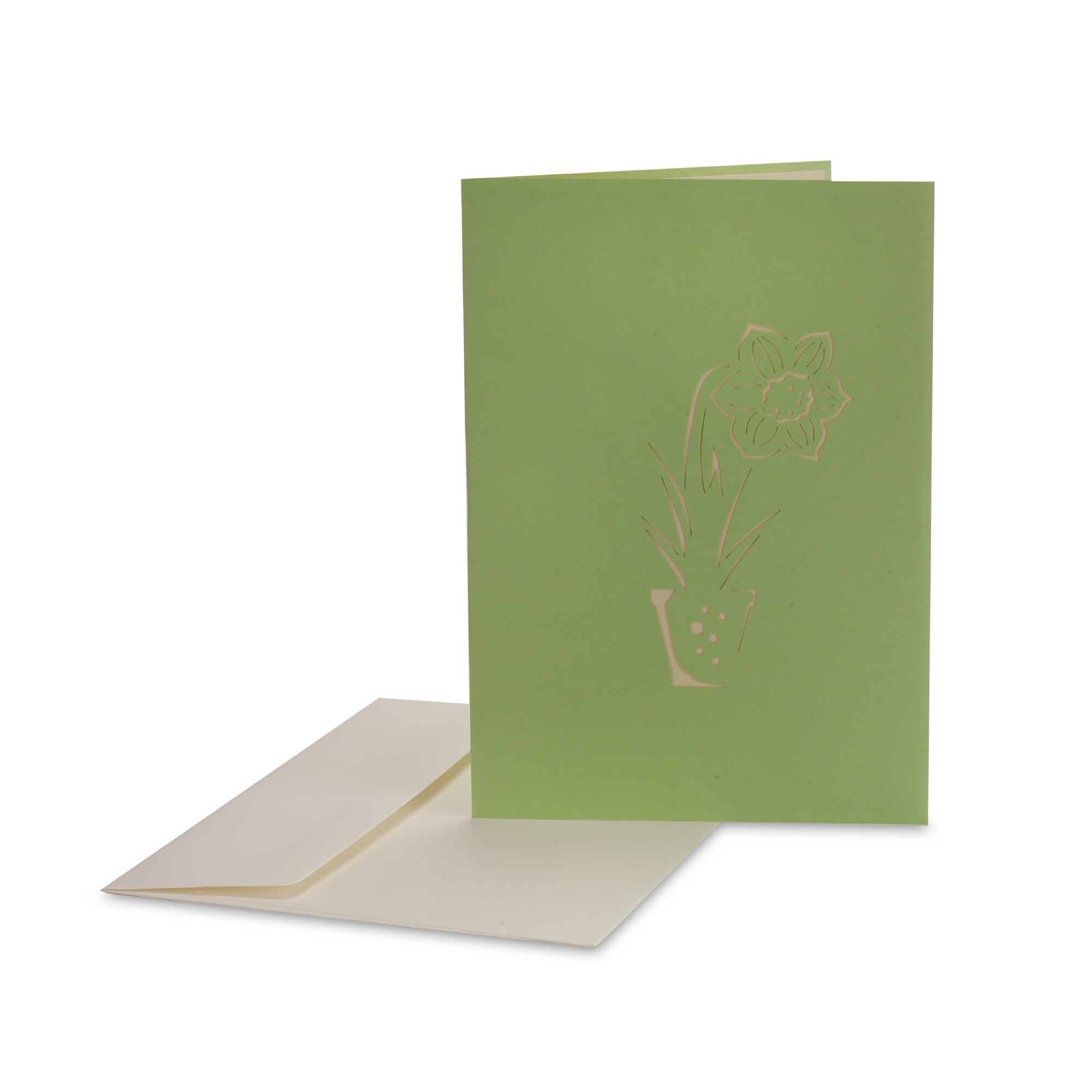 Pop-Up Karte 'Topfblume', gelb, L 18 cm, B 13 cm günstig bestellen