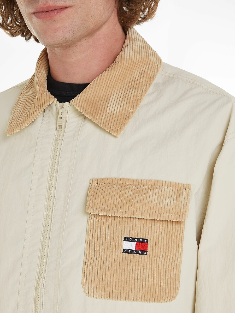 TOMMY JEANS<br>Jaqueta em 2 materiais com bolsos de veludo