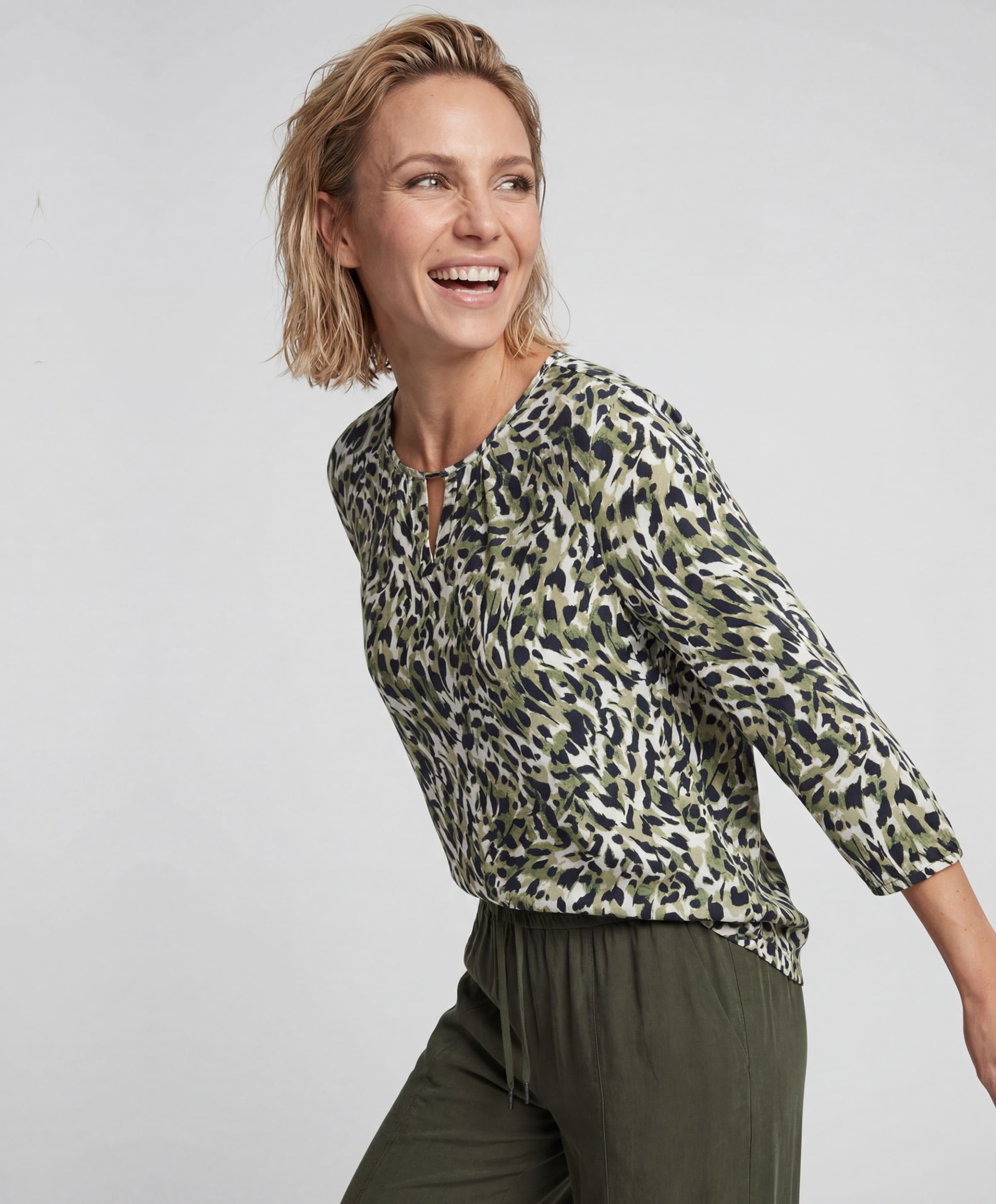 Olsen Dames longsleeve groen
