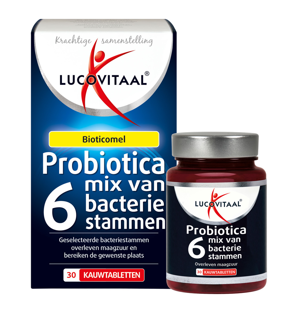 Lucovitaal Probiotica Mix 6 Bacteriestammen (30 kauwtabletten)