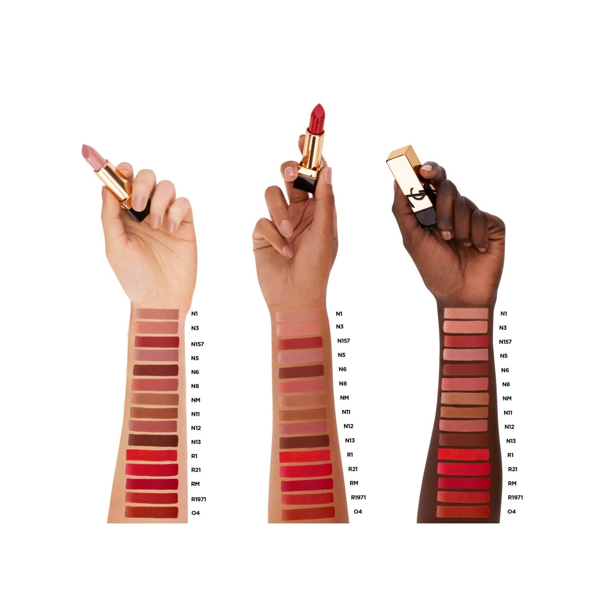 YVES SAINT LAURENT Rouge Pur Couture Rouge à lèvres fini satin - Couleur intense et confort