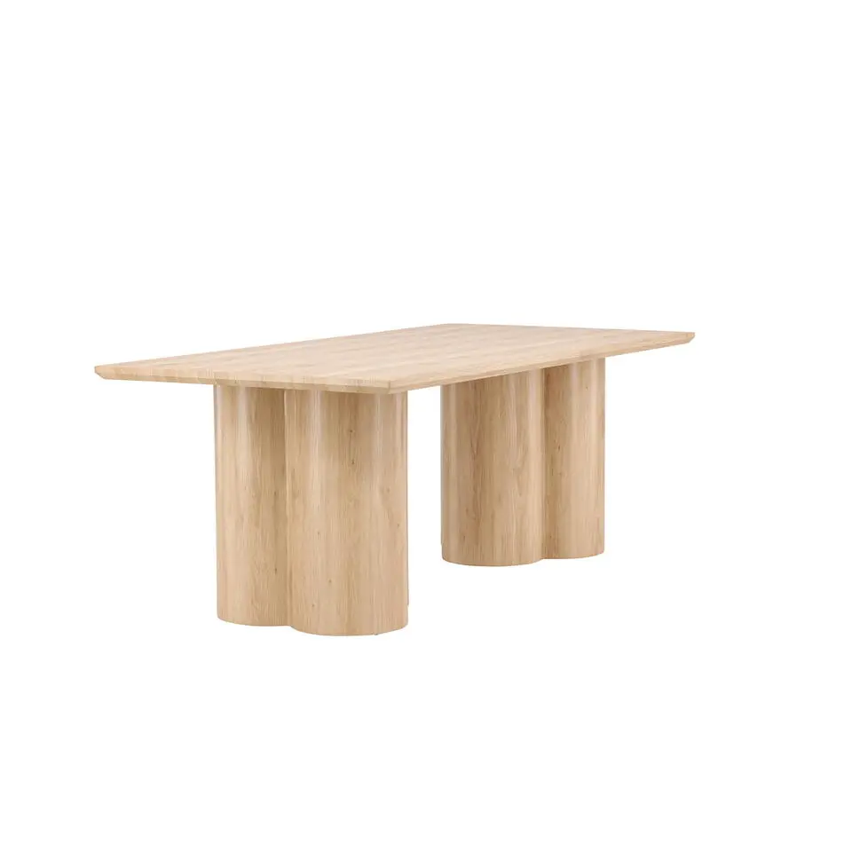 Eettafel Naturel 210cm - Fineer - 6-8 Personen - Tafel Olivia
