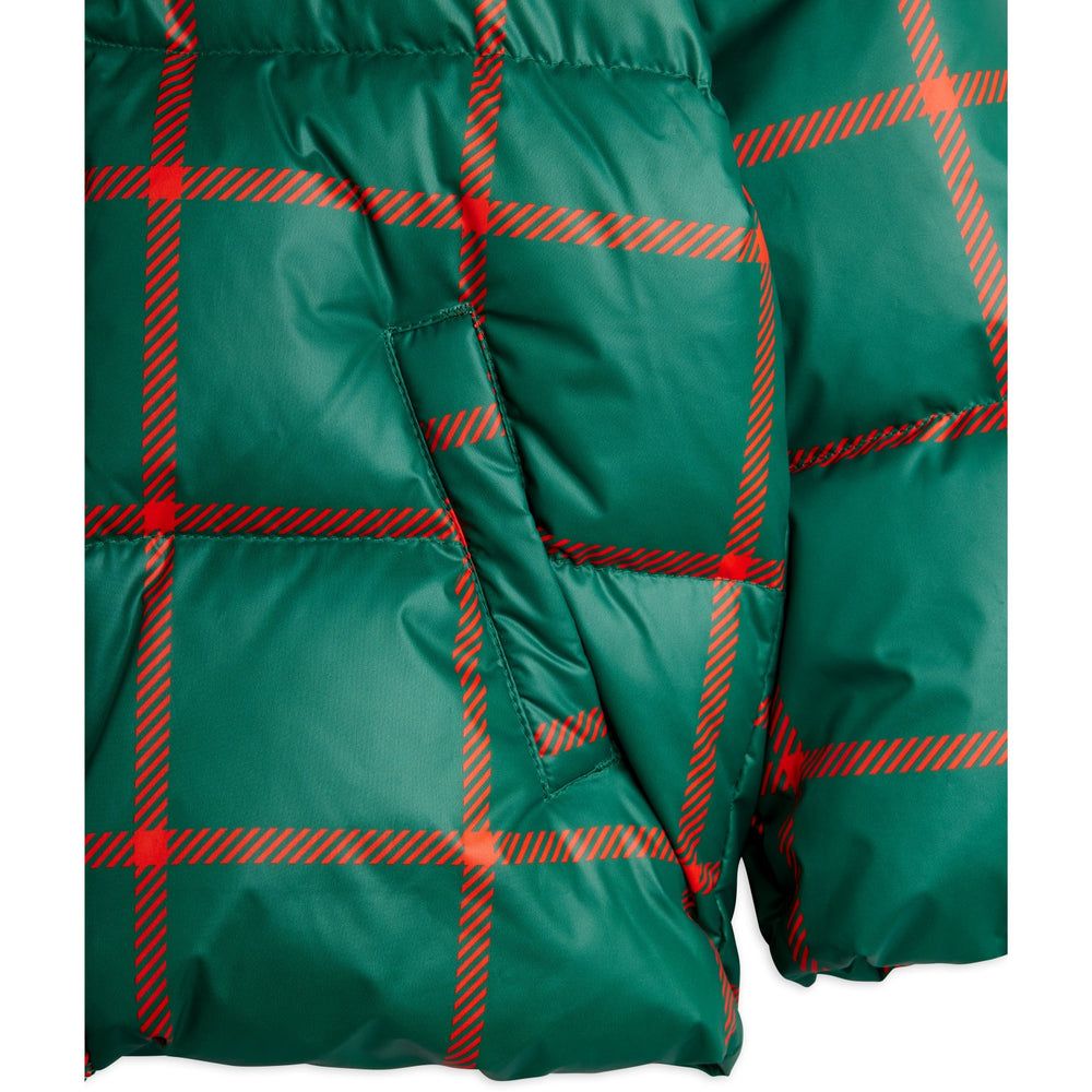 Køb Mini Rodini Green Plaid AOP Citypuffer