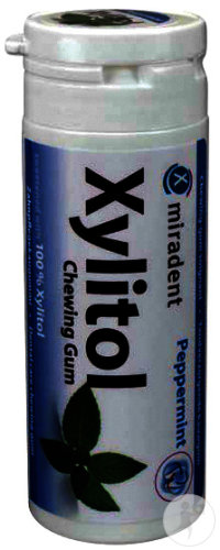 Miradent Xylitol Chewing Gum Menthe Poivrée 30 Pièces
