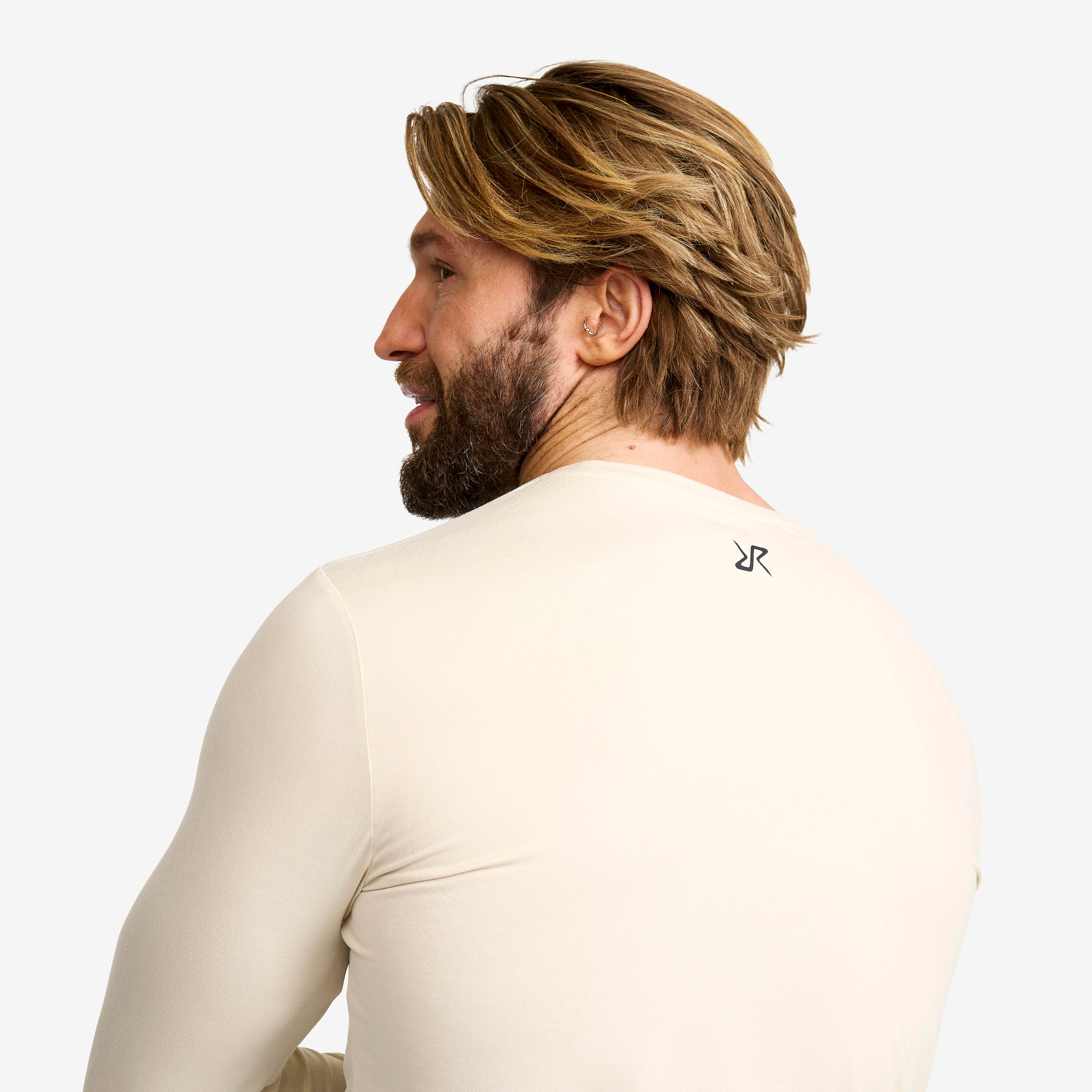 Mission Logo Long-sleeved T-shirt Herre Oatmeal