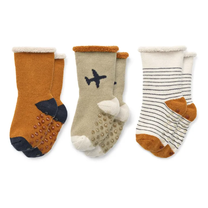 Liewood Lot 3 Chaussettes Antidérapantes Eloy | Camel