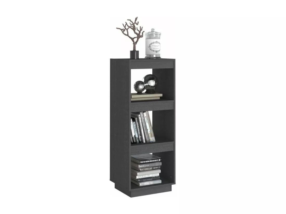 Bibliothèque/Séparateur de pièce Gris 40x35x103 cm Pin massif