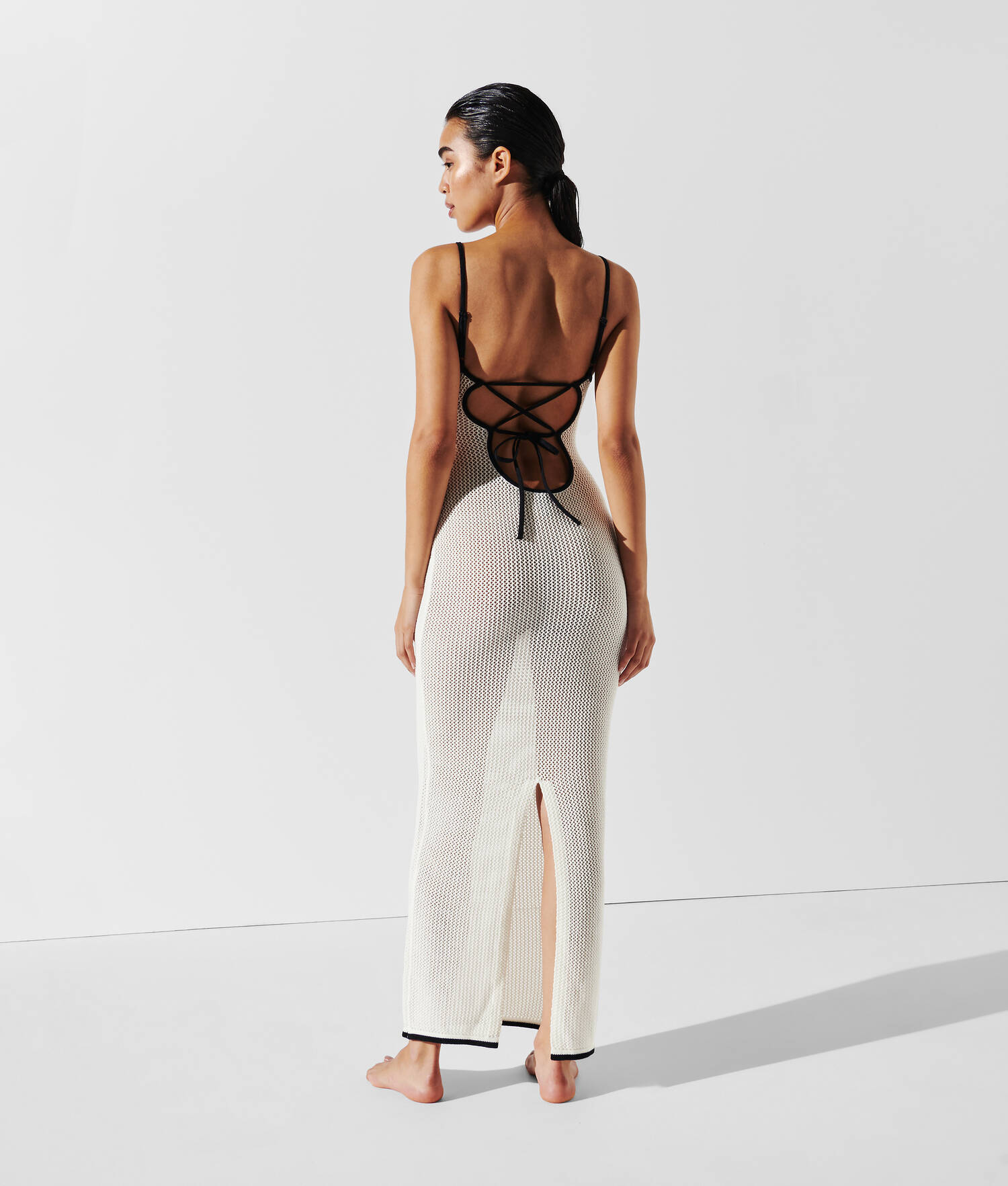 ROBE DE PLAGE EN CROCHET - Crème Cannoli