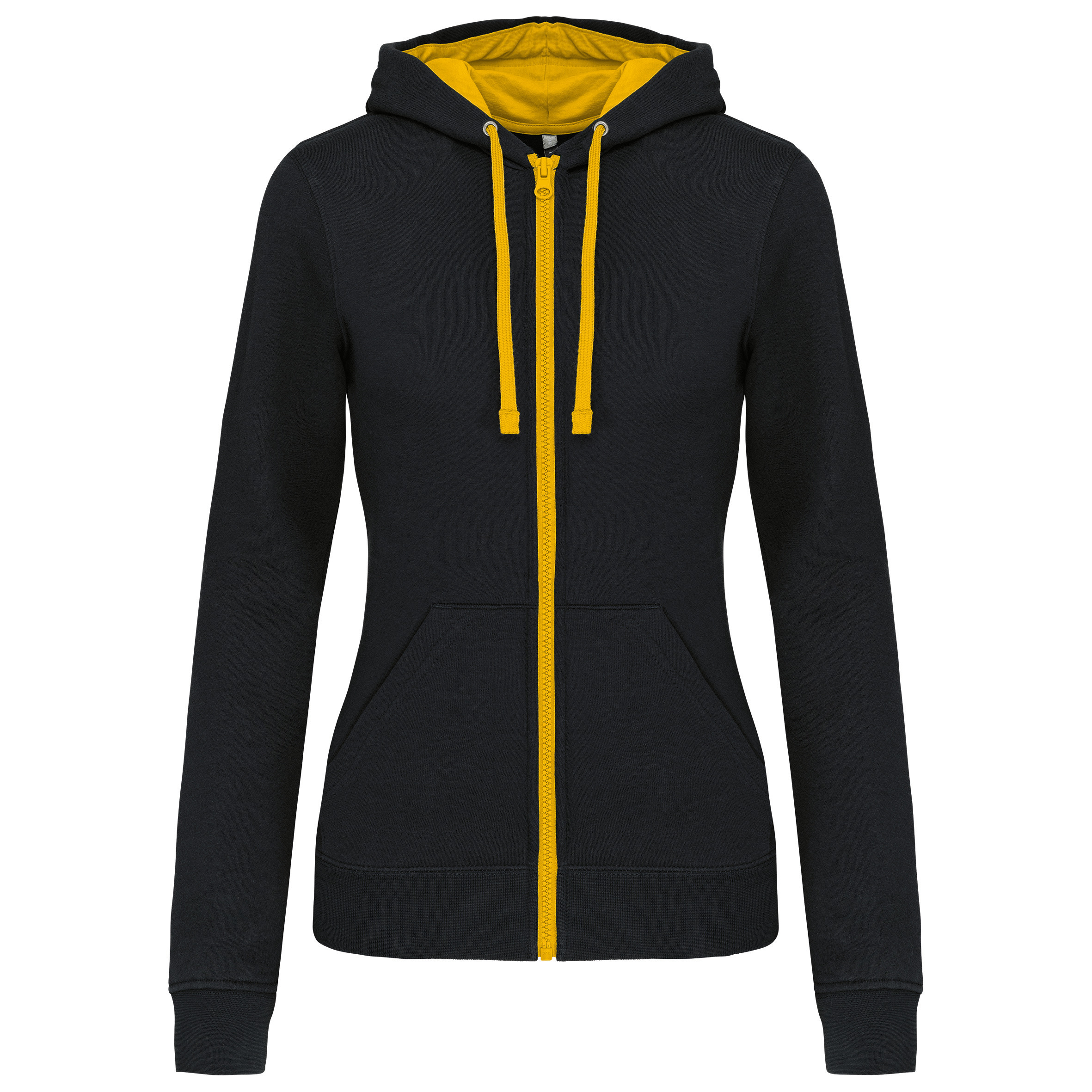 Kariban K467 - Sweat-shirt zippé capuche contrastée femme
