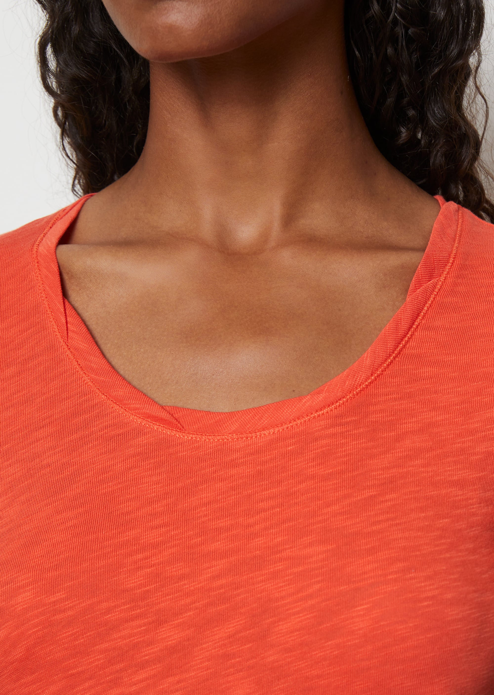 T-Shirt regularaus Slub-Jersey