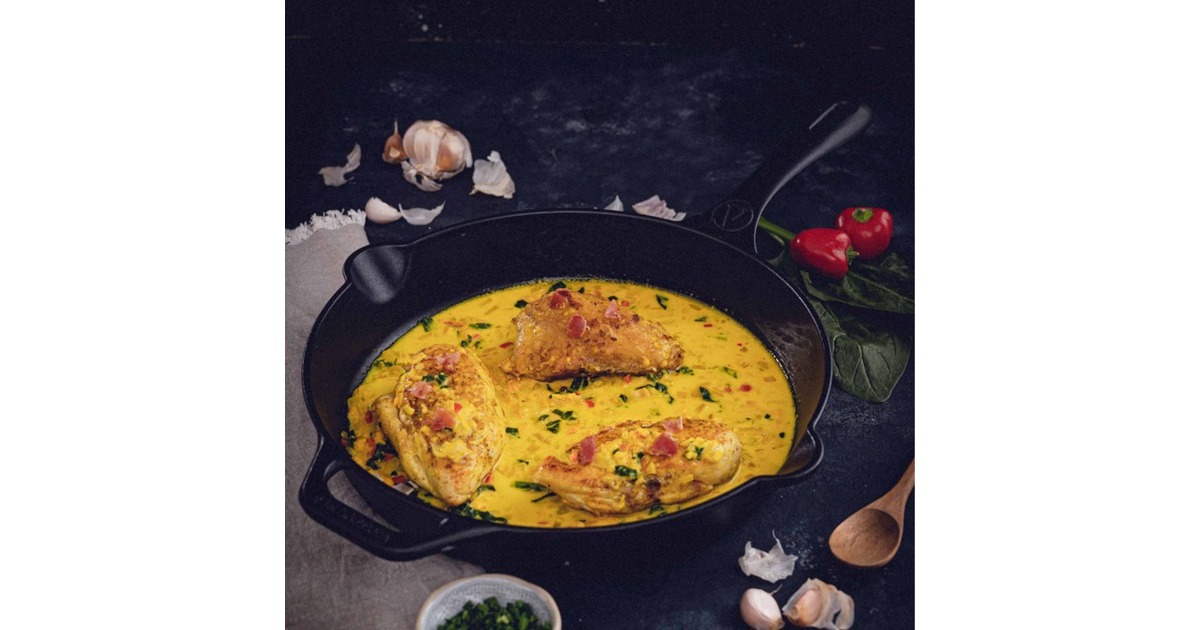 VictoriaSkillet 30 cm, Seasoned bak-/braadpan  (Zwart, Color packaging)
