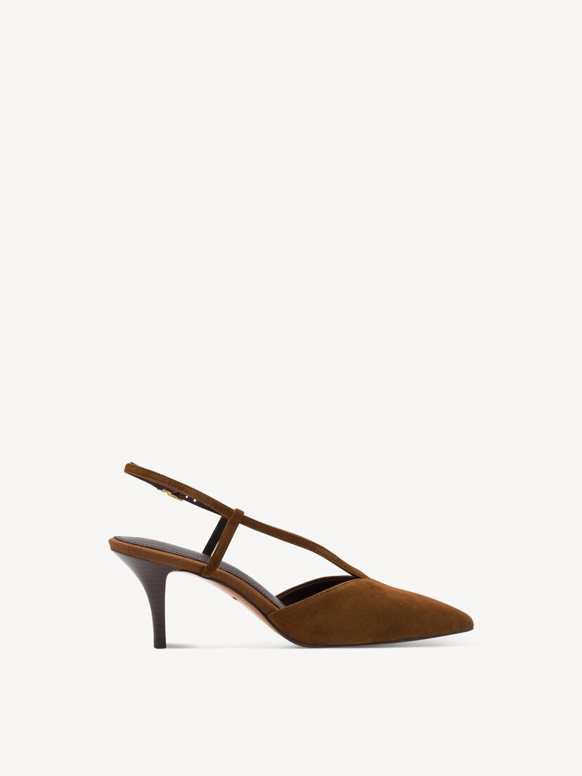 Leren Slingpumps - bruin