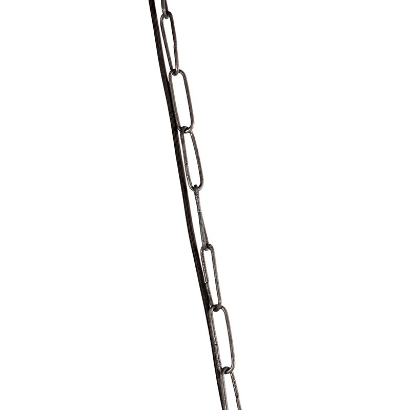 Industriele hanglamp donkergrijs met mango hout - Mangoes