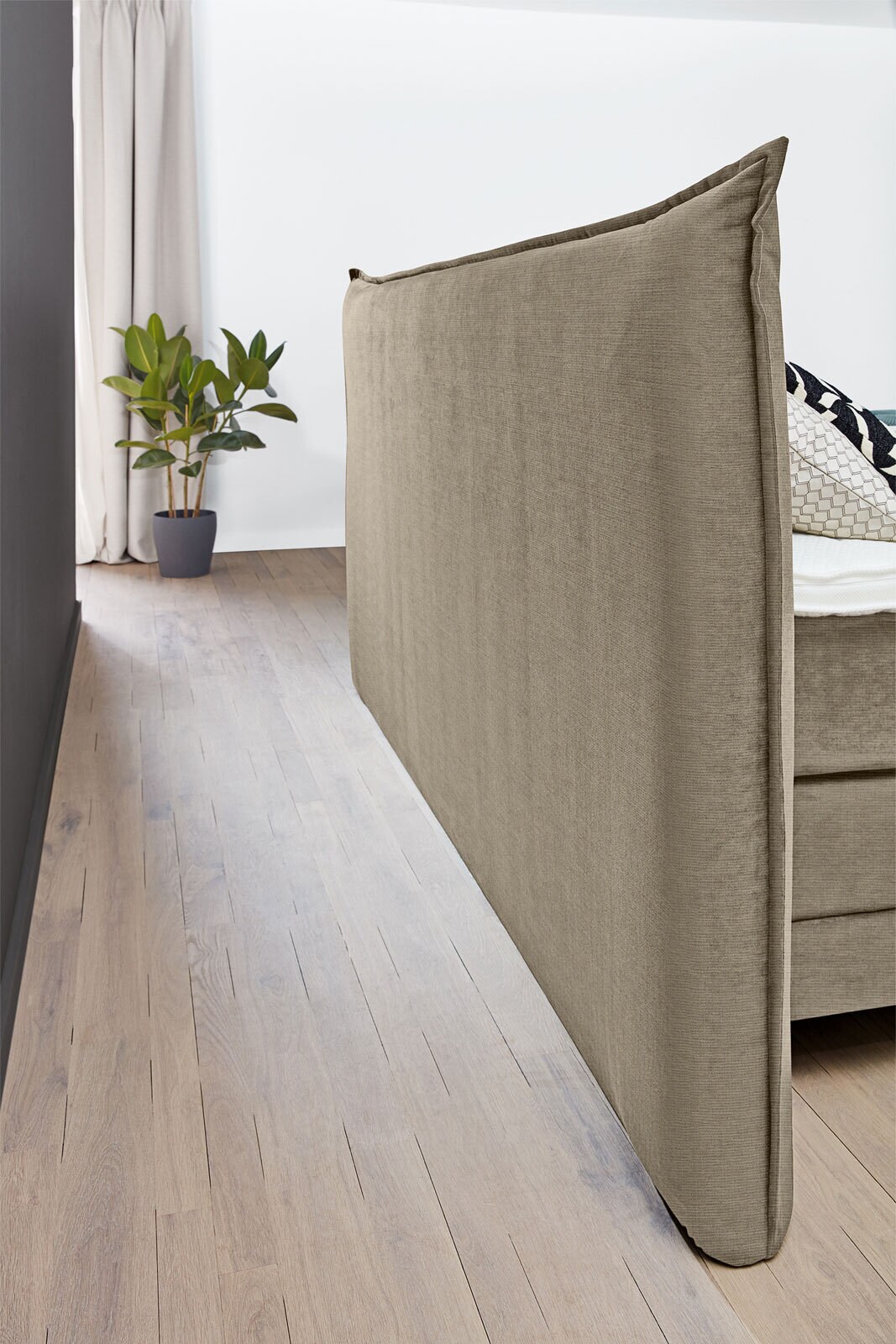 Ole Gunderson Boxspringbett FENSON OSLO EL 180 x 200 cm mittelbraun