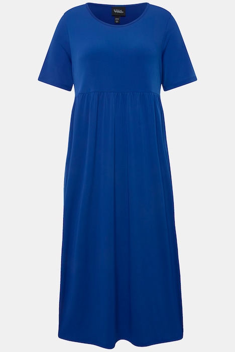 Jerseykleid, Empirenaht, Rundhals, Halbarm, Taschen