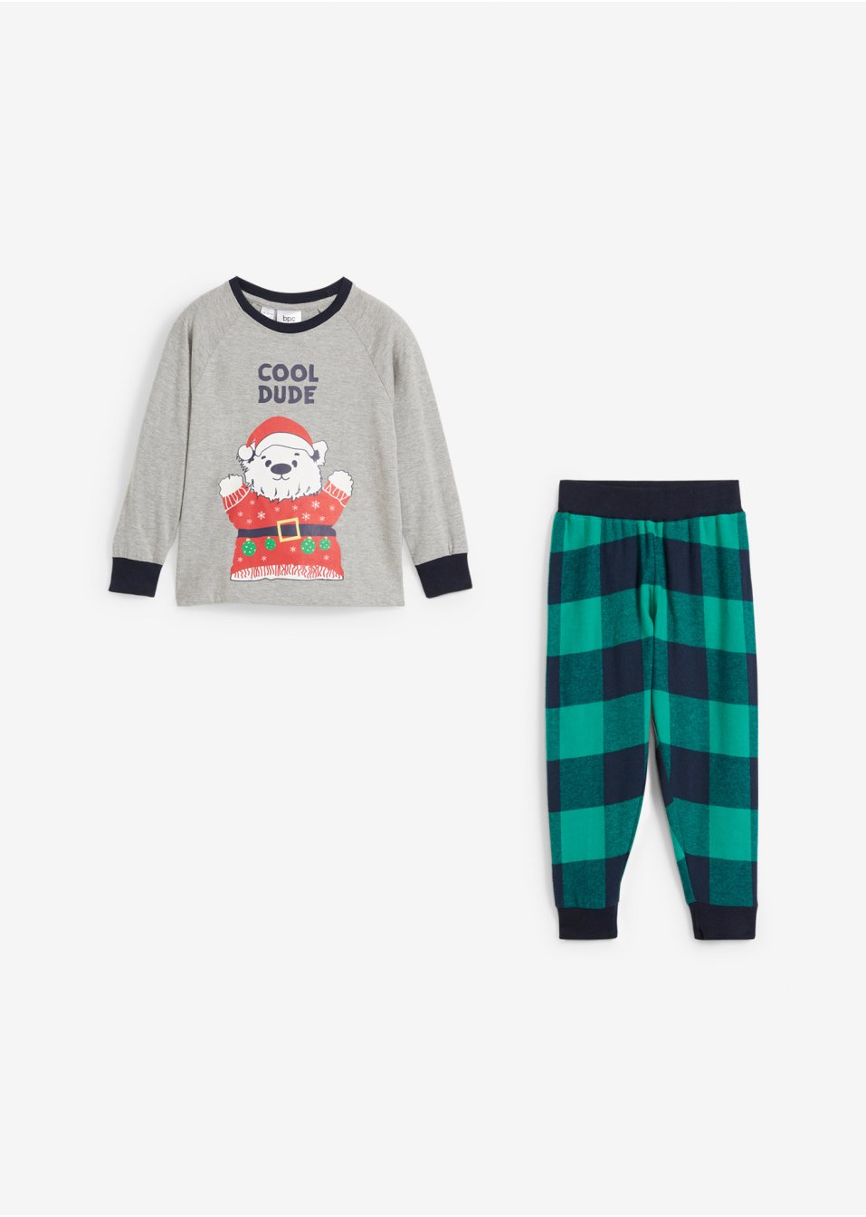 Pyjama enfant avec pantalon en flanelle (Ens. 2 pces.)