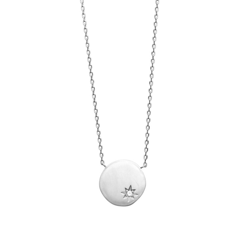 Collier Femme - Argent 925 - Oxyde de zirconium - Longueur : 45 cm