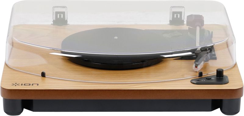 ION Audio Air LP - Vinyl platenspeler/Bluetooth draaitafel met USB-uitgang voor conversie en drie afspeelsnelheden - natuurlijke houtafwerking