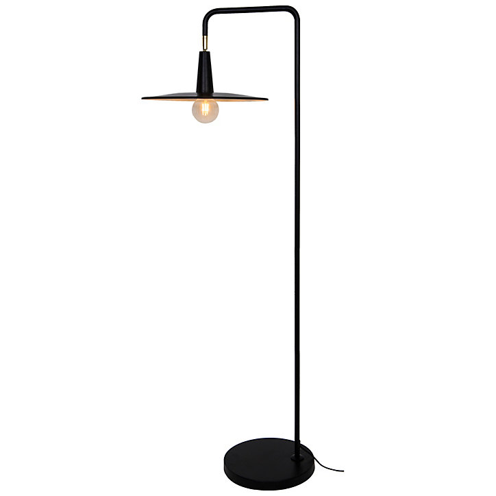 Lampadaire Hibonit GoodHome E27 noir mat
