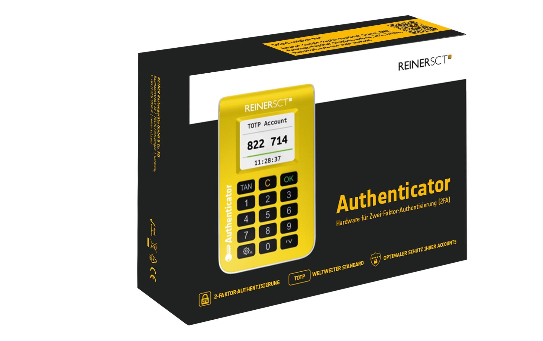 AuthenticatorHardware für die sichere Zwei-Faktor-Authentisierung (2FA) mit TOTP