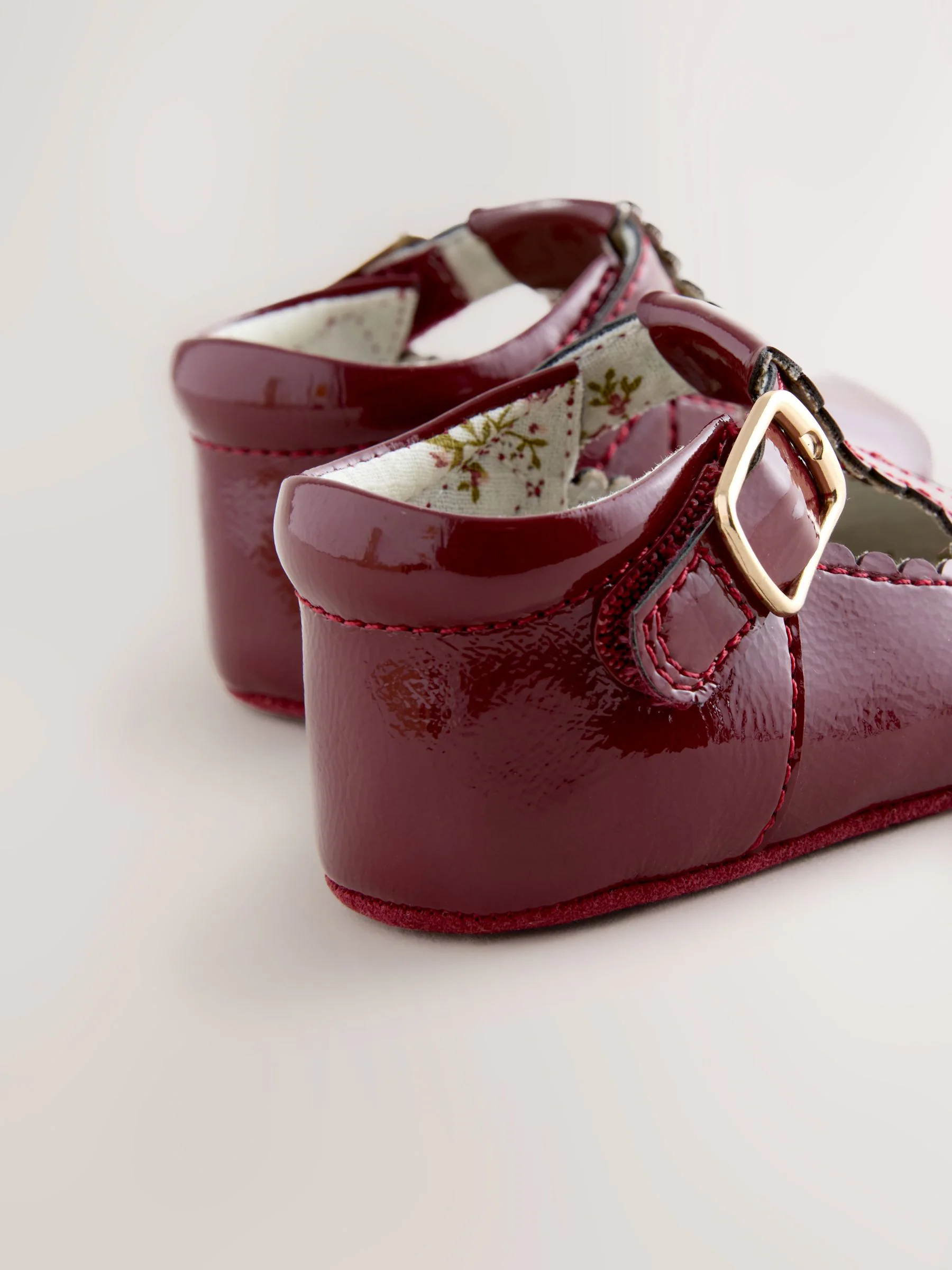 Bordeauxrood - Baby T-bar Schoenen (0-18mnd)