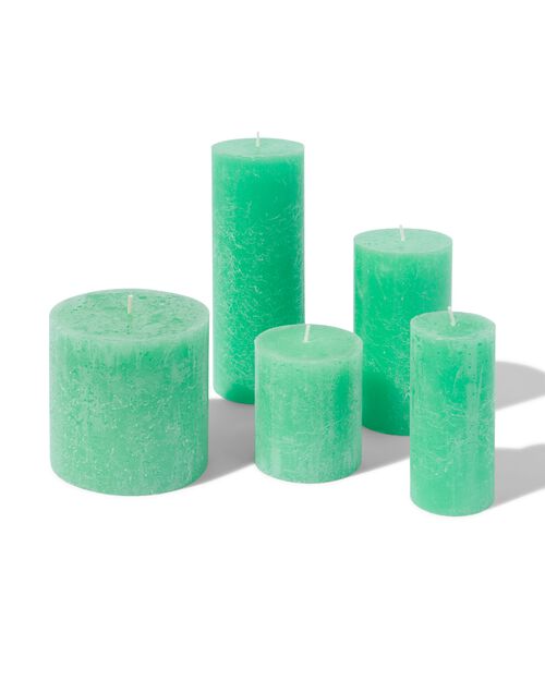 bougies rustiques vert