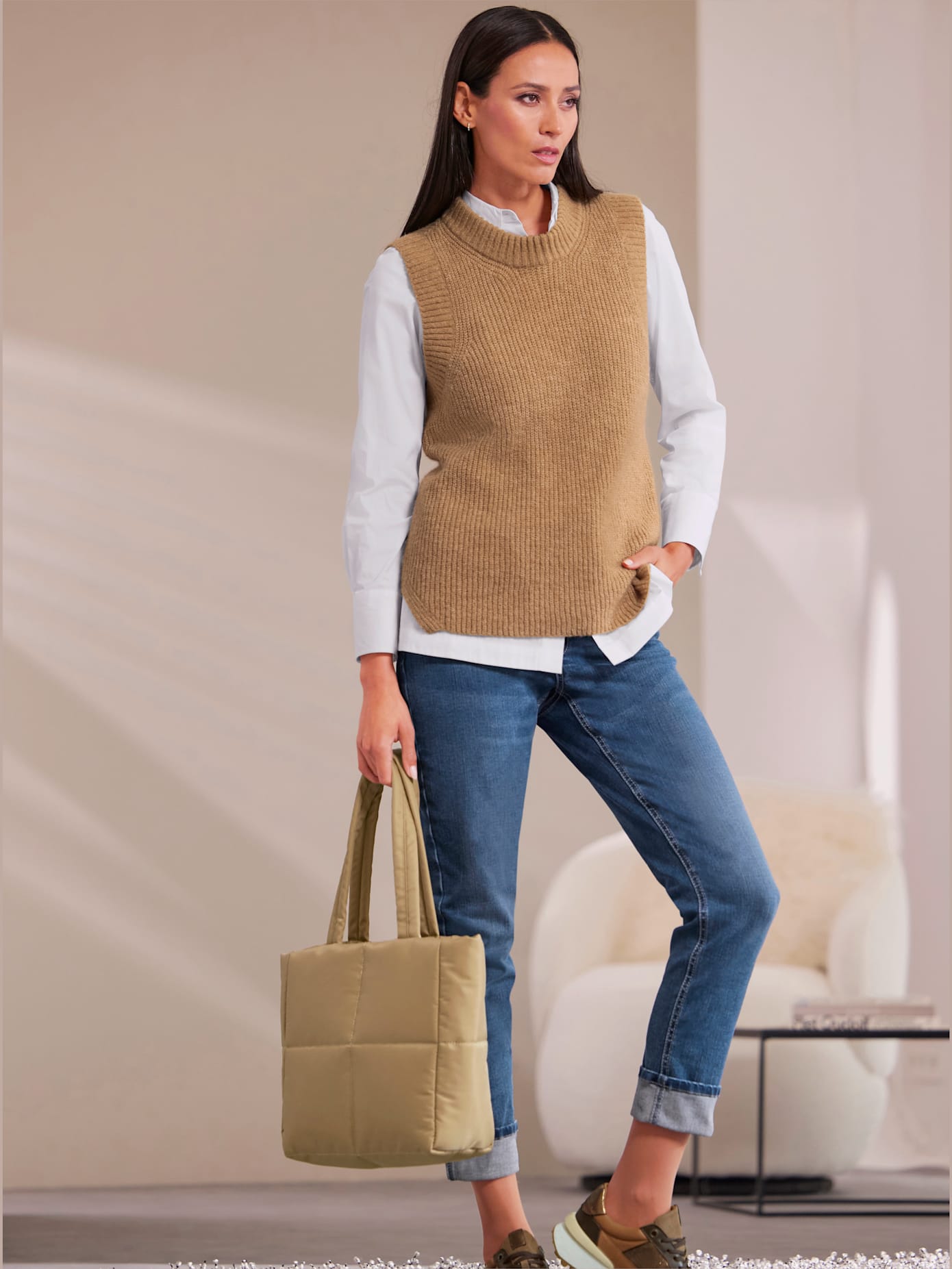 Jean ceinture asymétrique