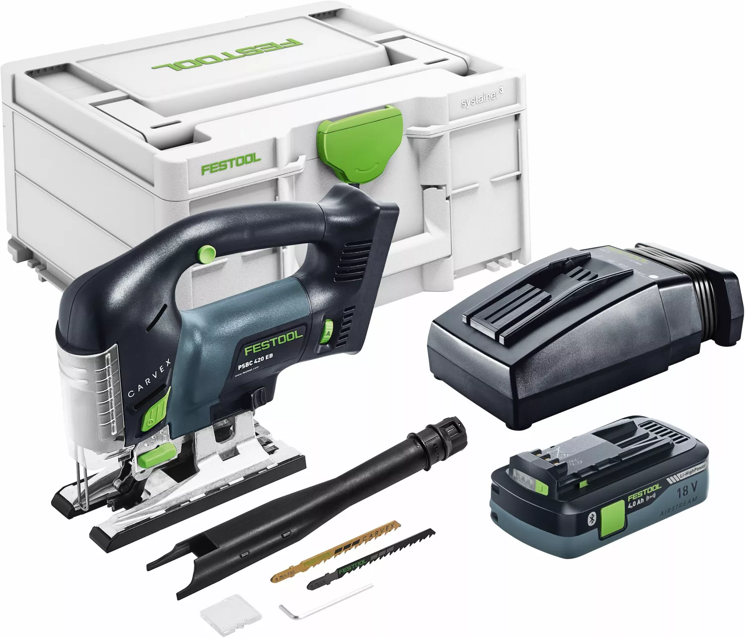 Festool CARVEX PSBC 420 HPC4,0 EBI-Plus 18V Li-Ion accu decoupeerzaagmachine set (1x 4,0Ah) in systainer - 120mm - koolborstelloos