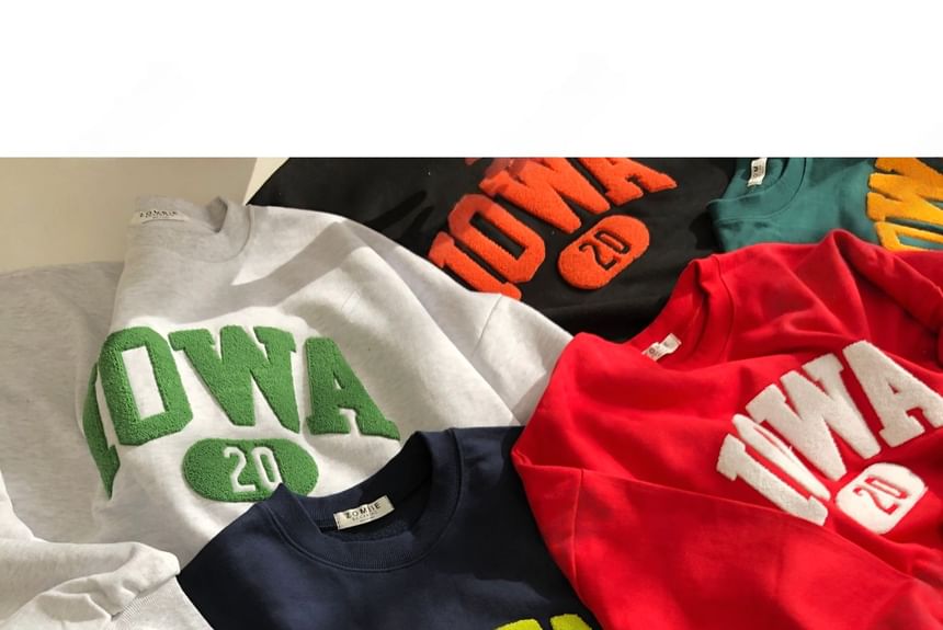 SeoulPop - Sweatshirt met losse pasvorm en letters