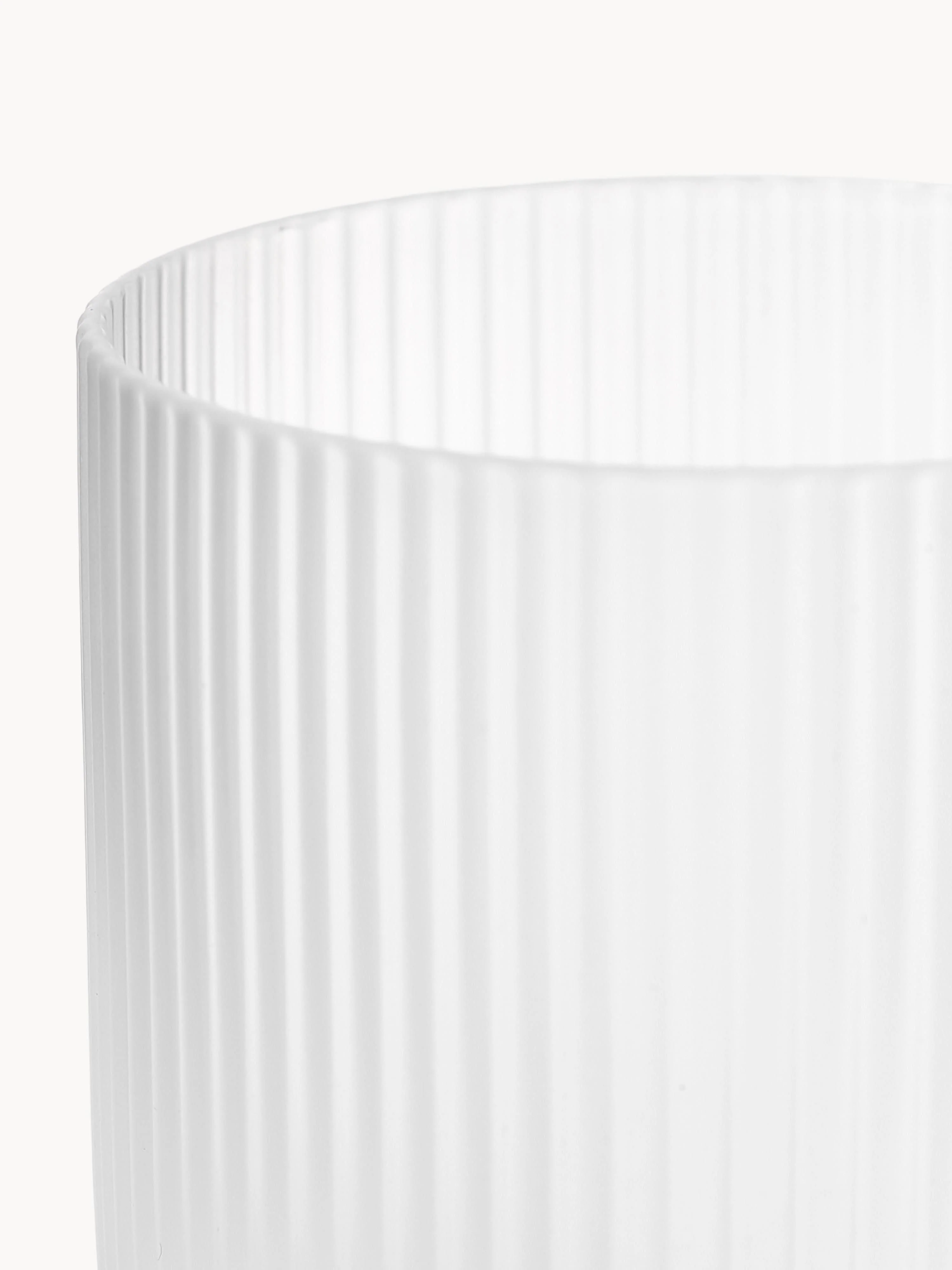 Mondgeblazen kleine waterkaraffen Ripple met waterglas, 2 stuks
