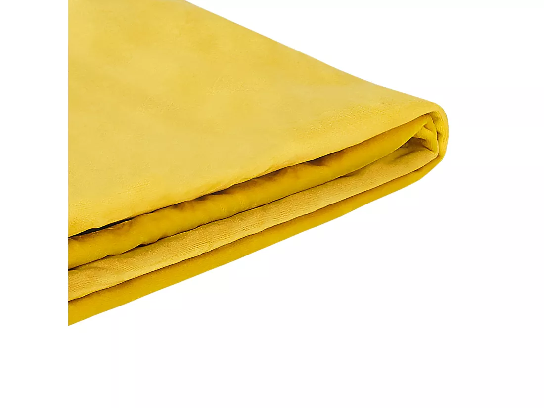 Revêtement de cadre de lit Velours FITOU 180 x 200 cm Jaune