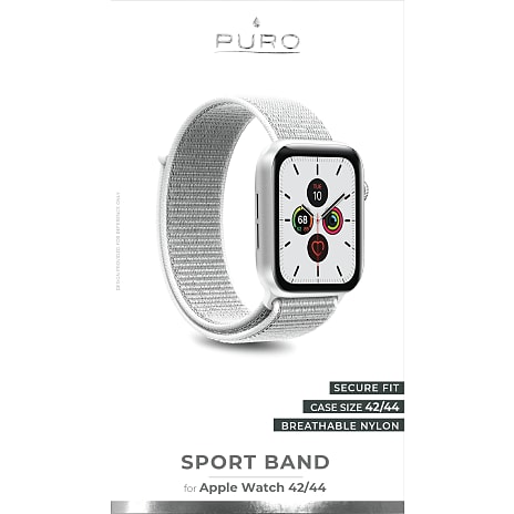 Apple Watch nylon rem 42-44mm - hvid