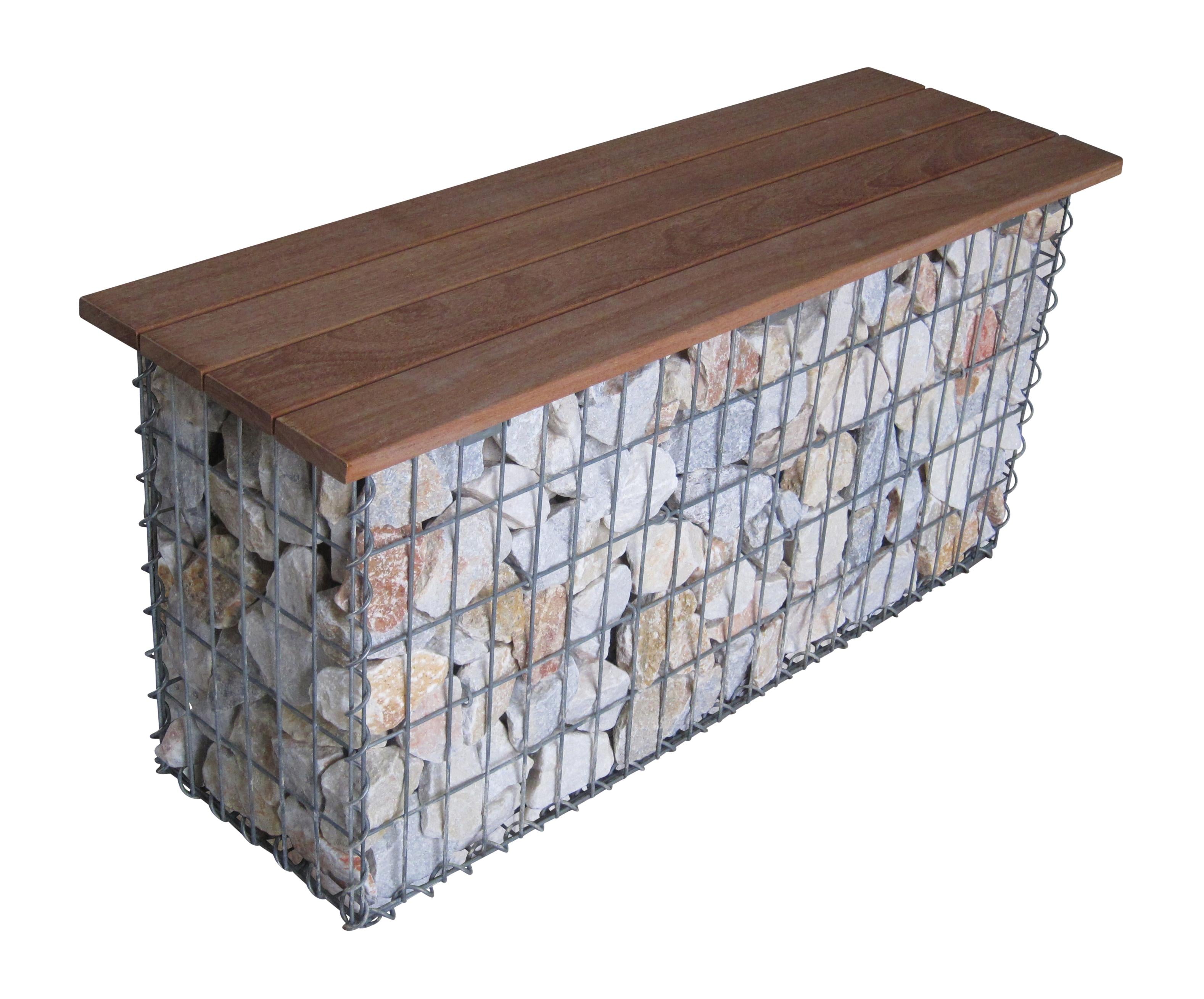 Gabiona Gartenbank Spiralgabione CUMARU MW 5 x 10 cm 105 x 50 x 40 cm